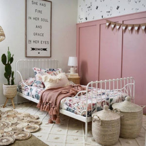 vintage pink girl's room