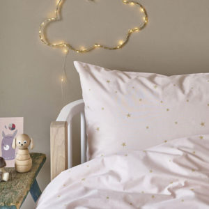 pink gold star bedding kids