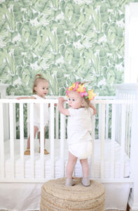 green leaves wallpaper nursery