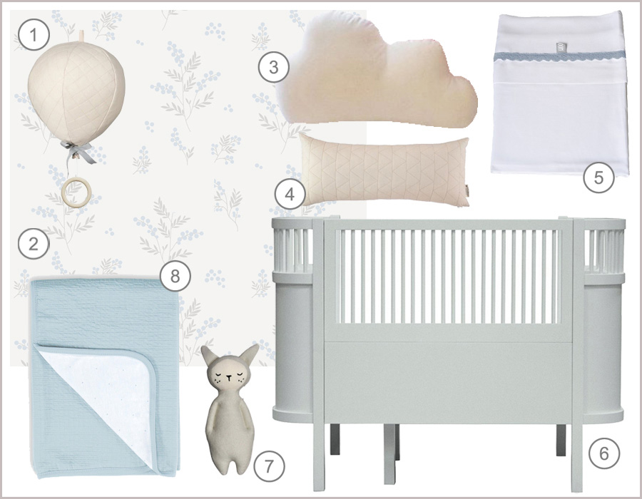 light blue kids décor