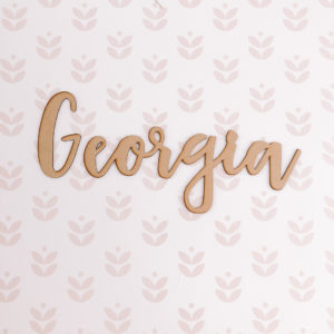 name plaque italics wood
