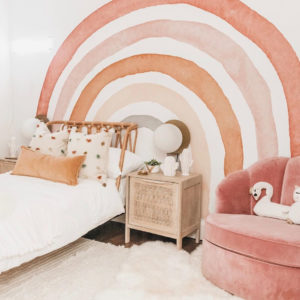 pastel rainbow wall décor