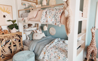 ASHA AND ARMANI’S SHARED GIRLS’ ROOM WITH A BUNKBED