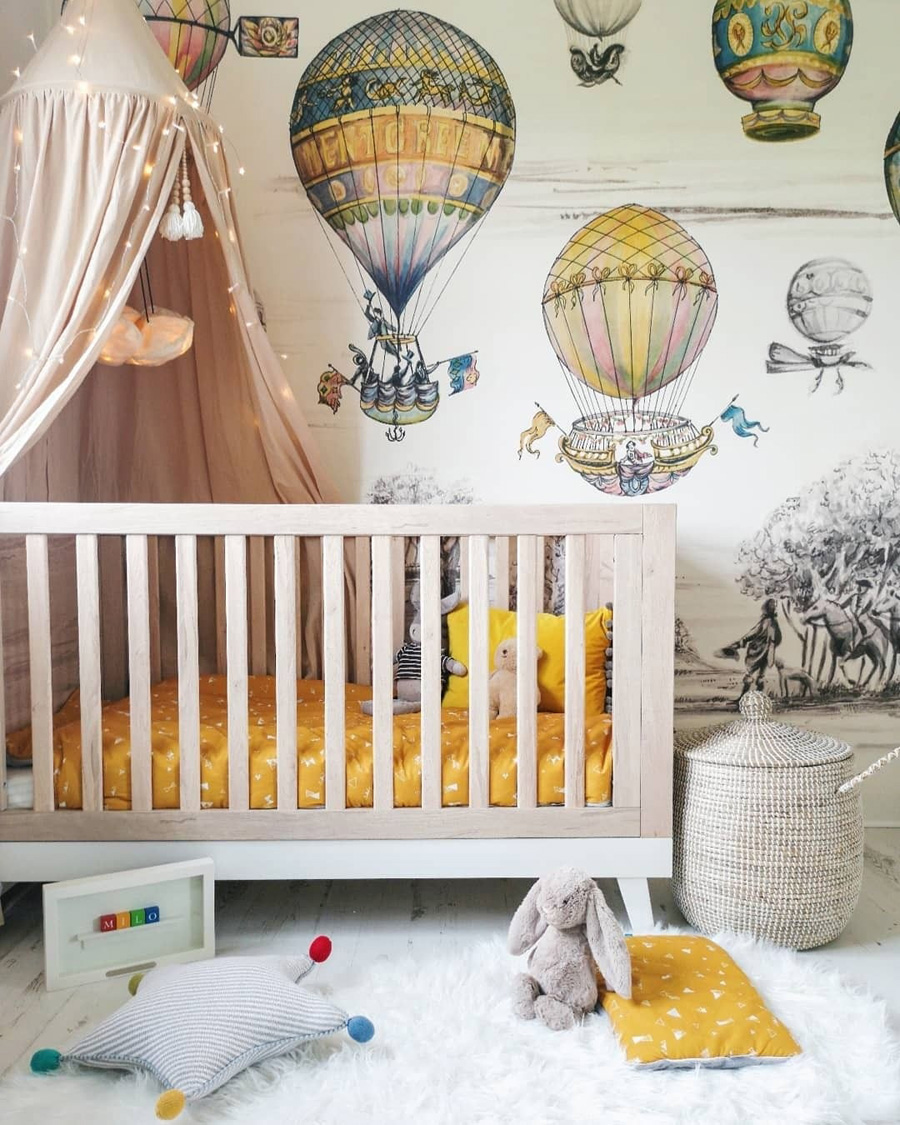 hot air balloon decoration Nursery Decoration Hot Air Balloon Grey Printables Grey Baby Room wall art Baby Nursery Decor
