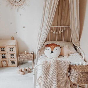 pale nude pink girl's room