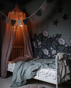 dark, romantic scandinavian kids rooms