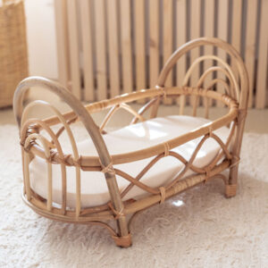 rattan doll bed