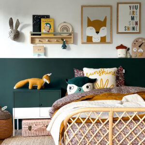 boy's room with fox décor