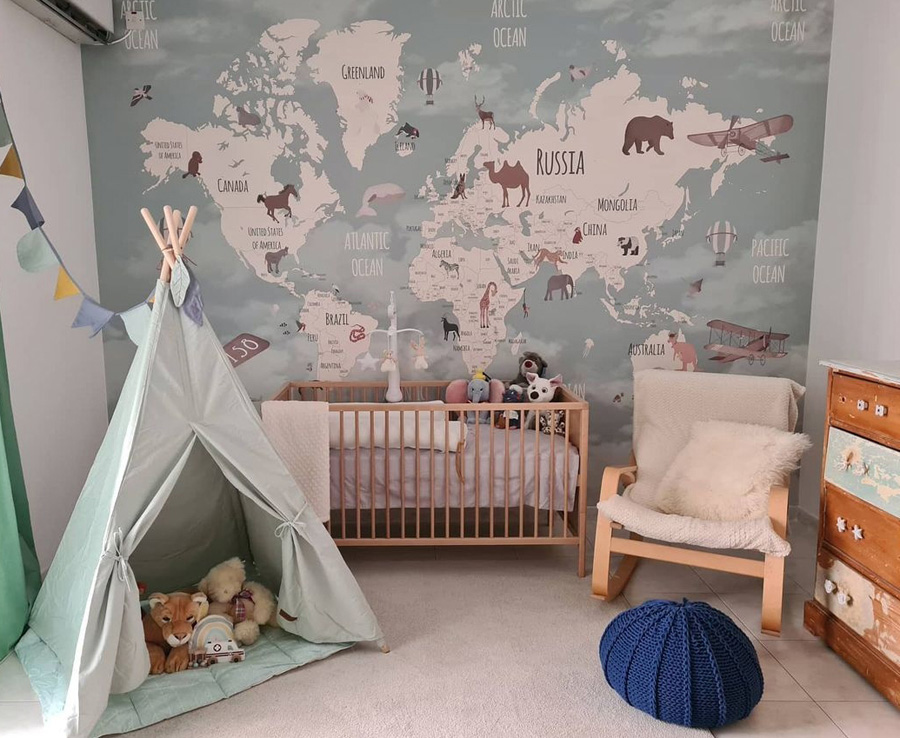 KIDS' ROOMS WITH WORLD MAPS - Kids Interiors