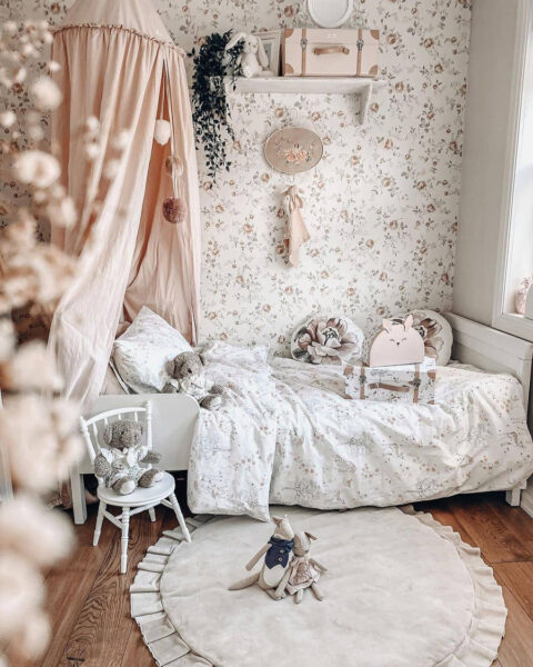 THE FLORAL WALLPAPER TREND IN GIRLS' ROOMS - Kids Interiors