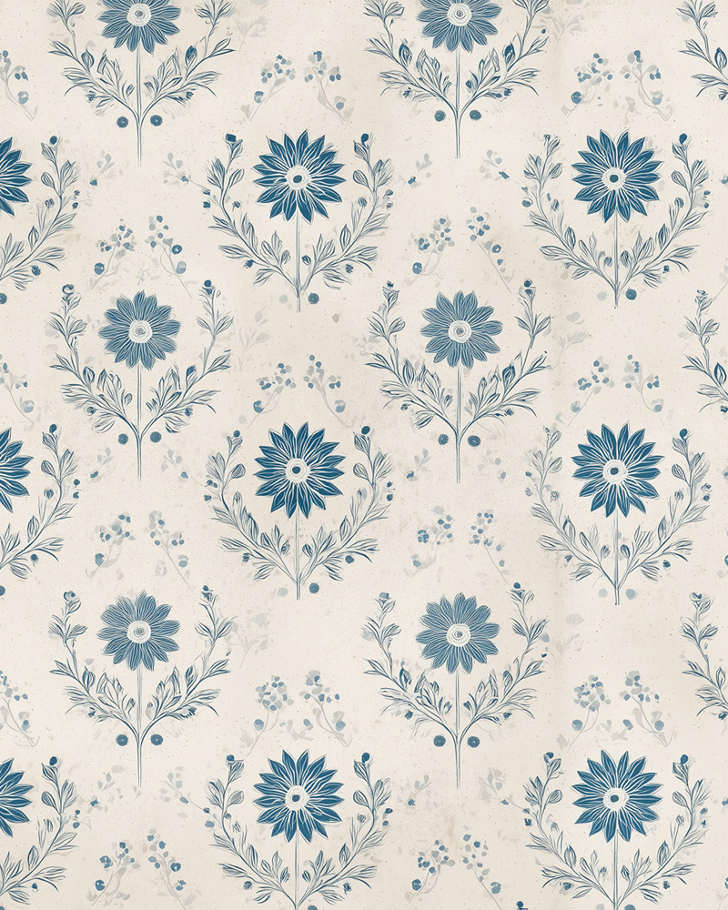 maja-blue-polish-folk-wallpaper